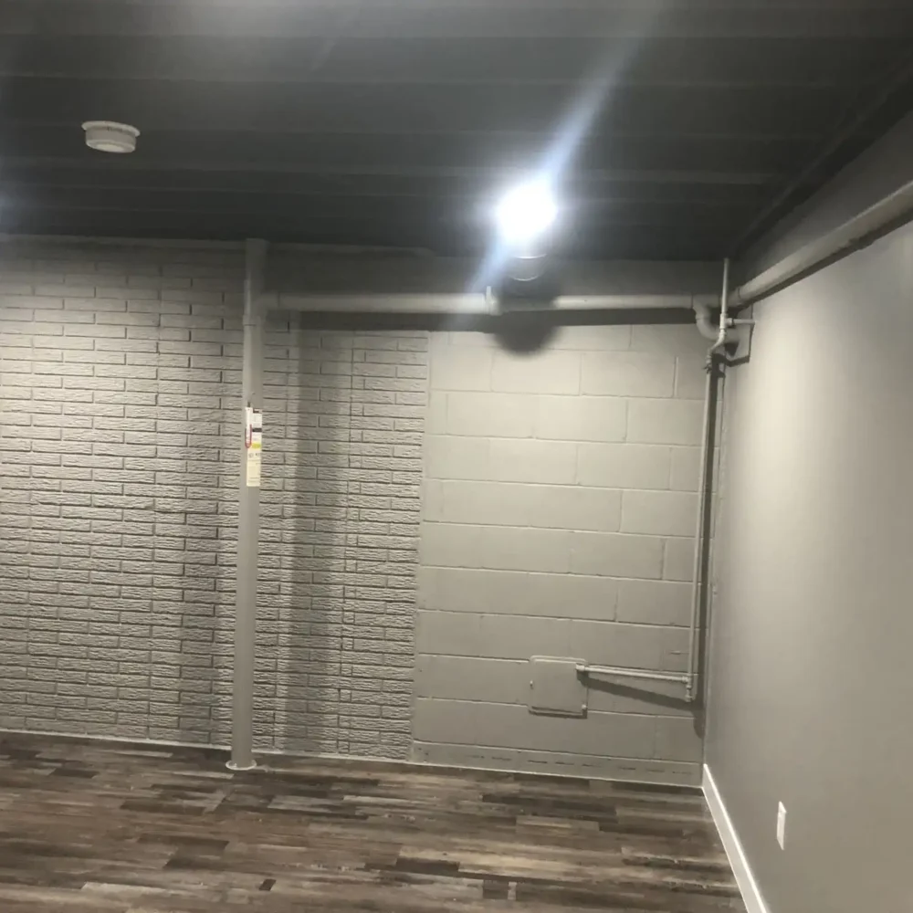 Newly Painted Basement Walls